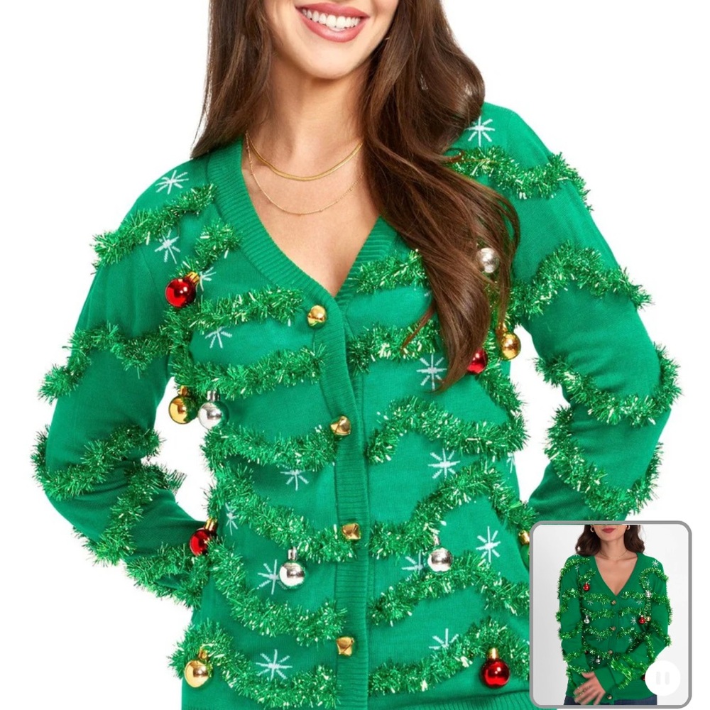 Tipsy Elves Green Christmas Tree Sweater